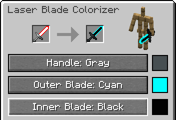 Recoloring a laser blade tool