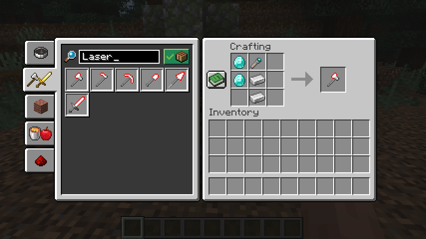 Crafting a laser blade tool