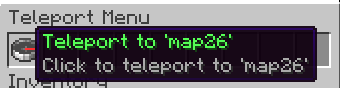 Teleport menu selection