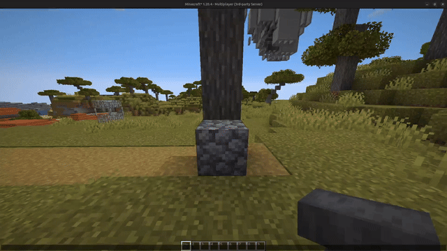 Anvil crushes blocks