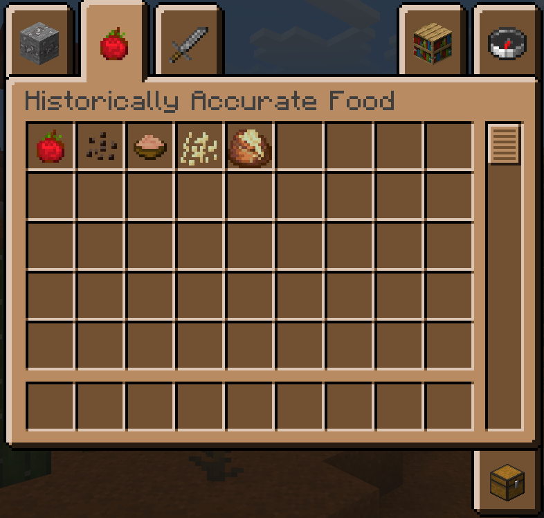 Food creative tab