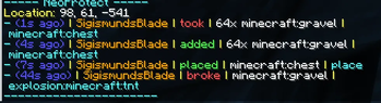 Chat log