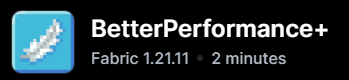 BetterPerformance+ — screenshot 1