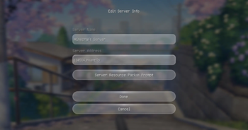 Multiplayer game address input interface