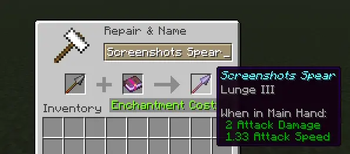 Enchanting a Spear