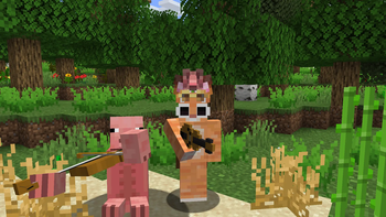 Me playing with pig!