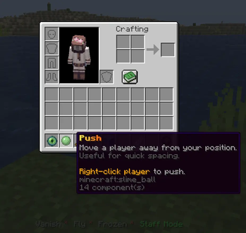 Push tool tooltip