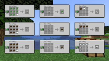 Crafting table recipes