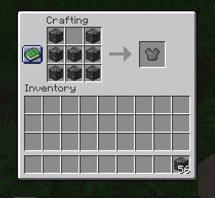 Bedrock Chestplate Recipe