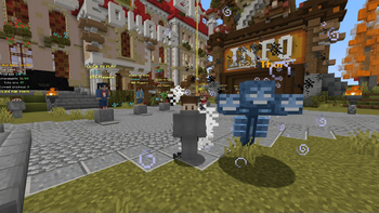 An image from the Hypixel Bed Wars lobby.