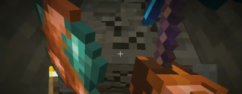 Woah copper from a stone block !