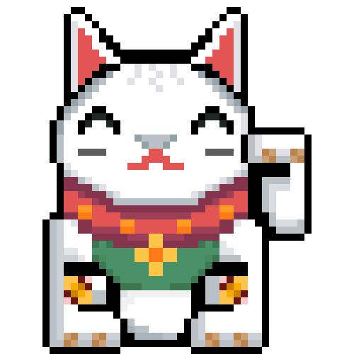 Lucky Cat Totem - White