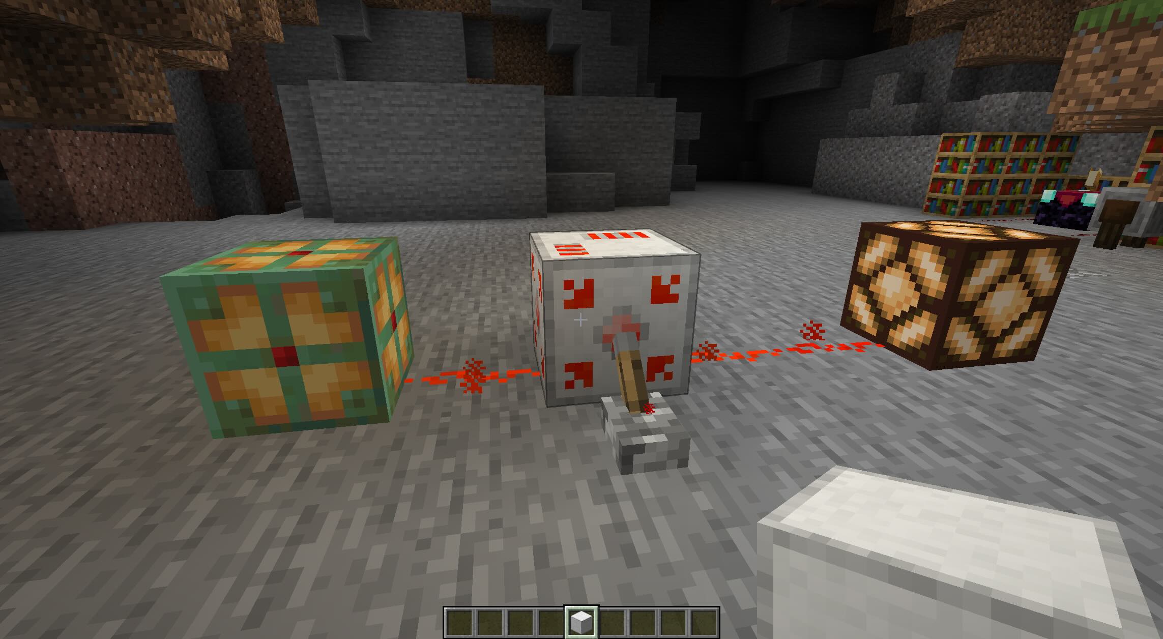 A redstone clock in action