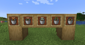 Different bucket textures