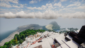 Volumetric cloud with realistic terrain generation in action