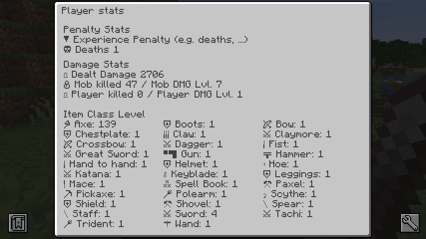 Player Stats Screen