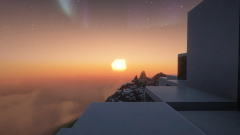 sunset on moutain