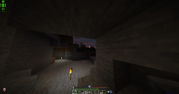 Sunset from a Cave