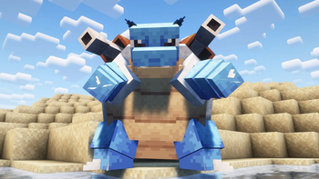Blastoise taking a bath