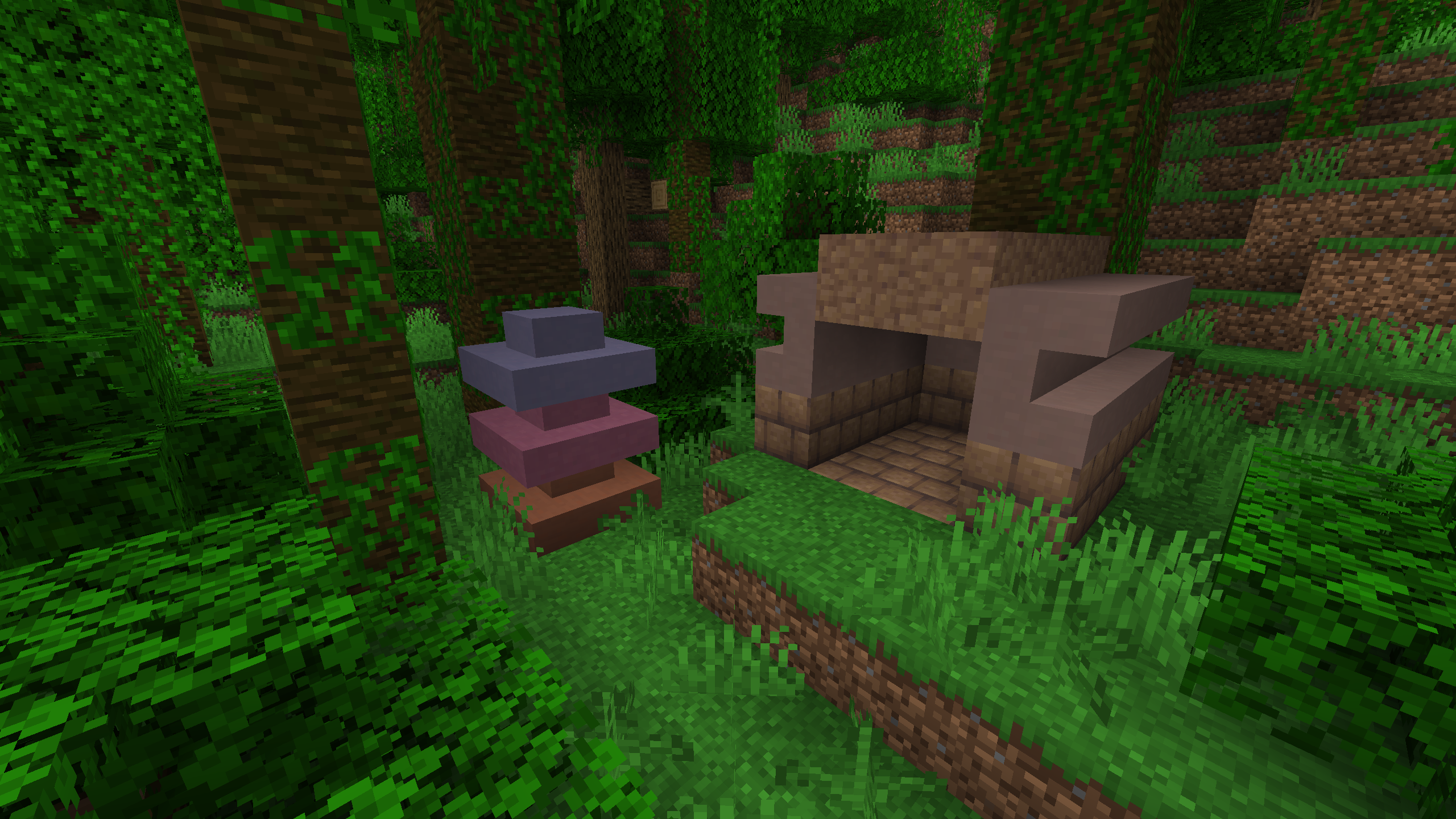 A small jungle building of some terracotta and packed mud with their new stairs and slabs!