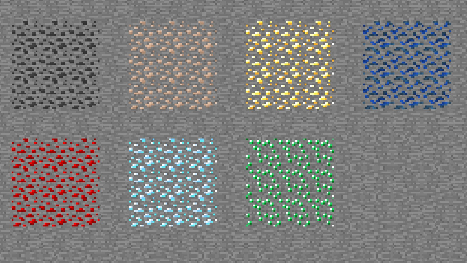 insert a floor containing all of the ores in 1.9