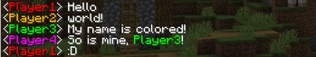 Colored Chat Example