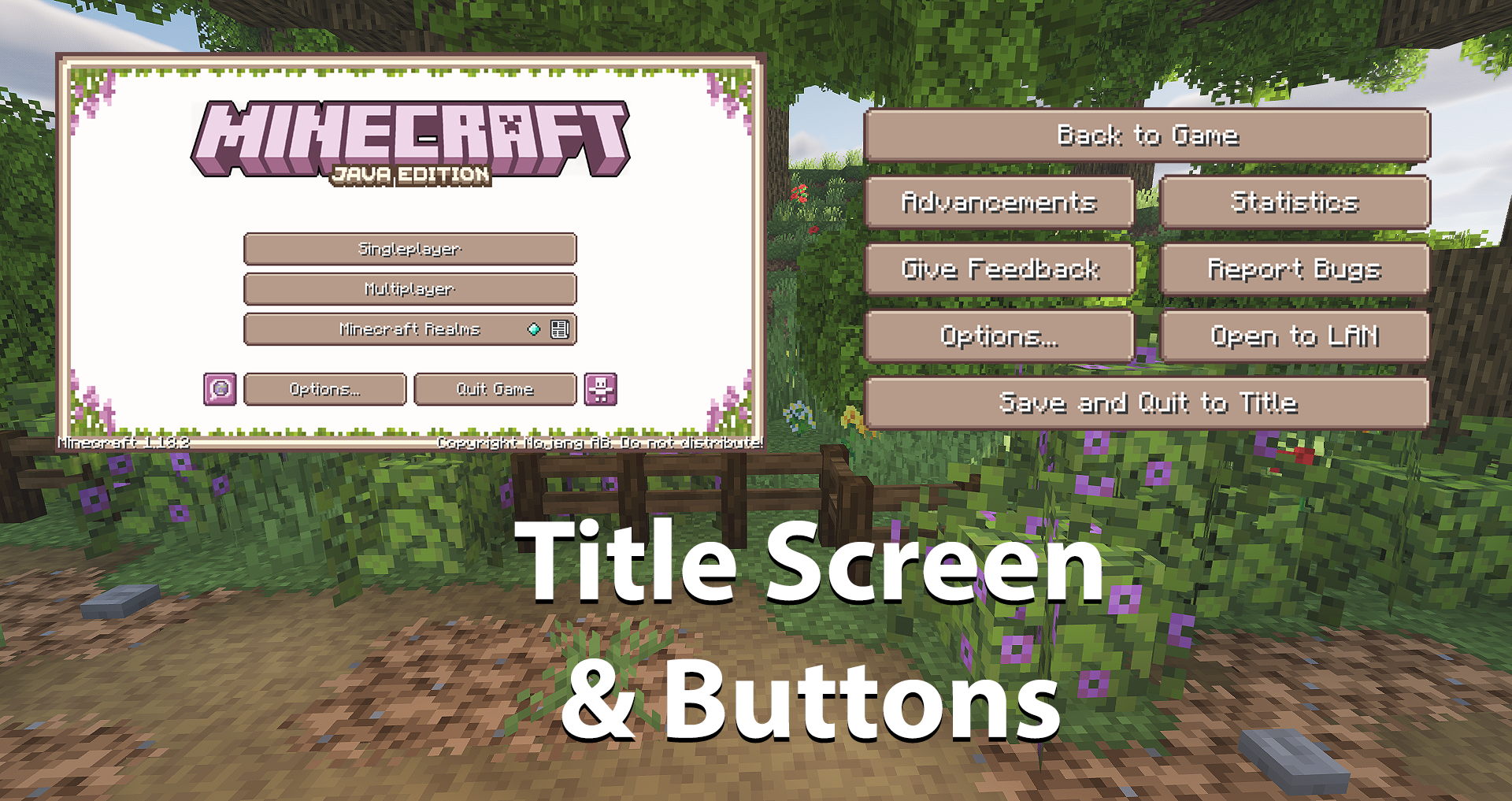 Title Screen & buttons