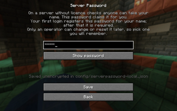 password menu