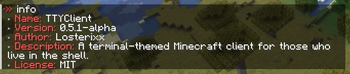 info command