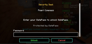 Login page
