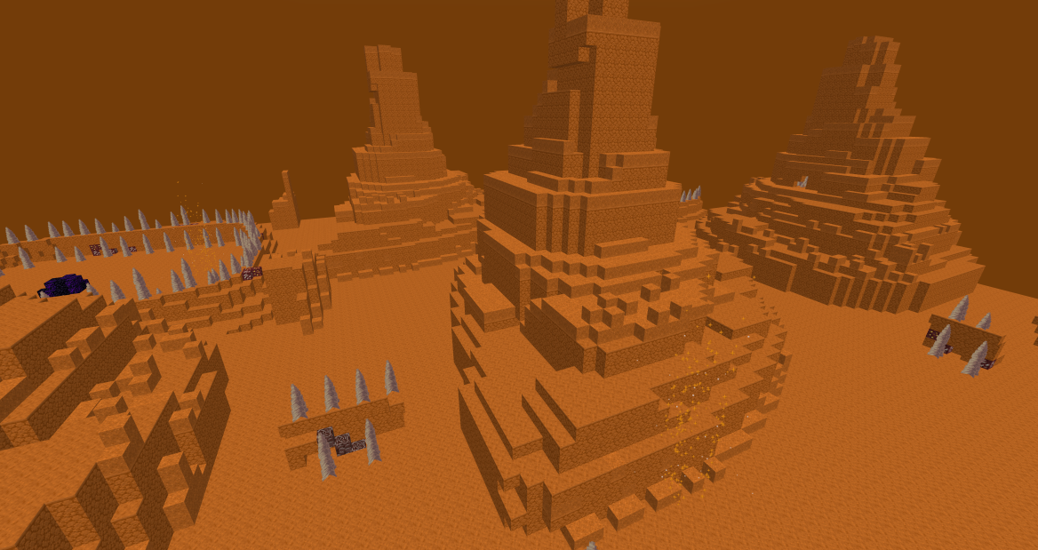 this is the dusty red planet in it you can find only 1 kind of ambent mob and some kinds of good ores