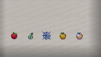 Blue Webs + Bottle Of Xp + New golden apples