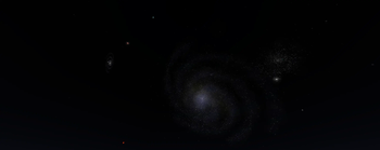 Milky Way and its companions seen from further away