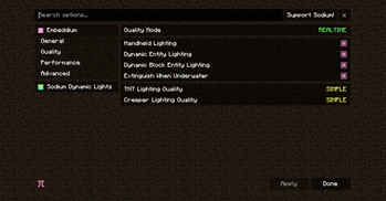 recommended options 