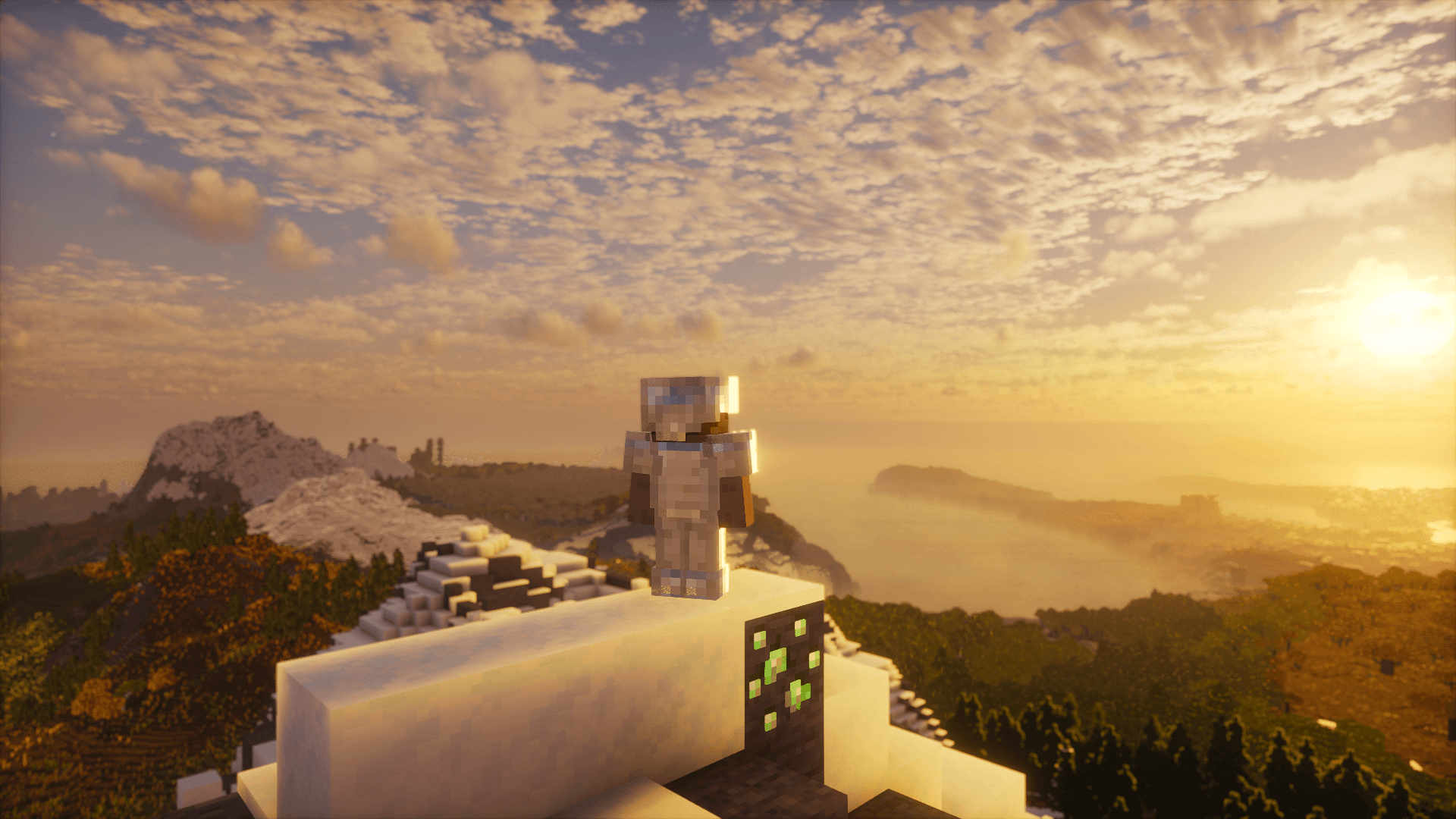 Steve watching the sunset, Photon Shaders