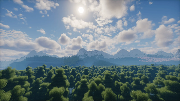 Forest and mountain