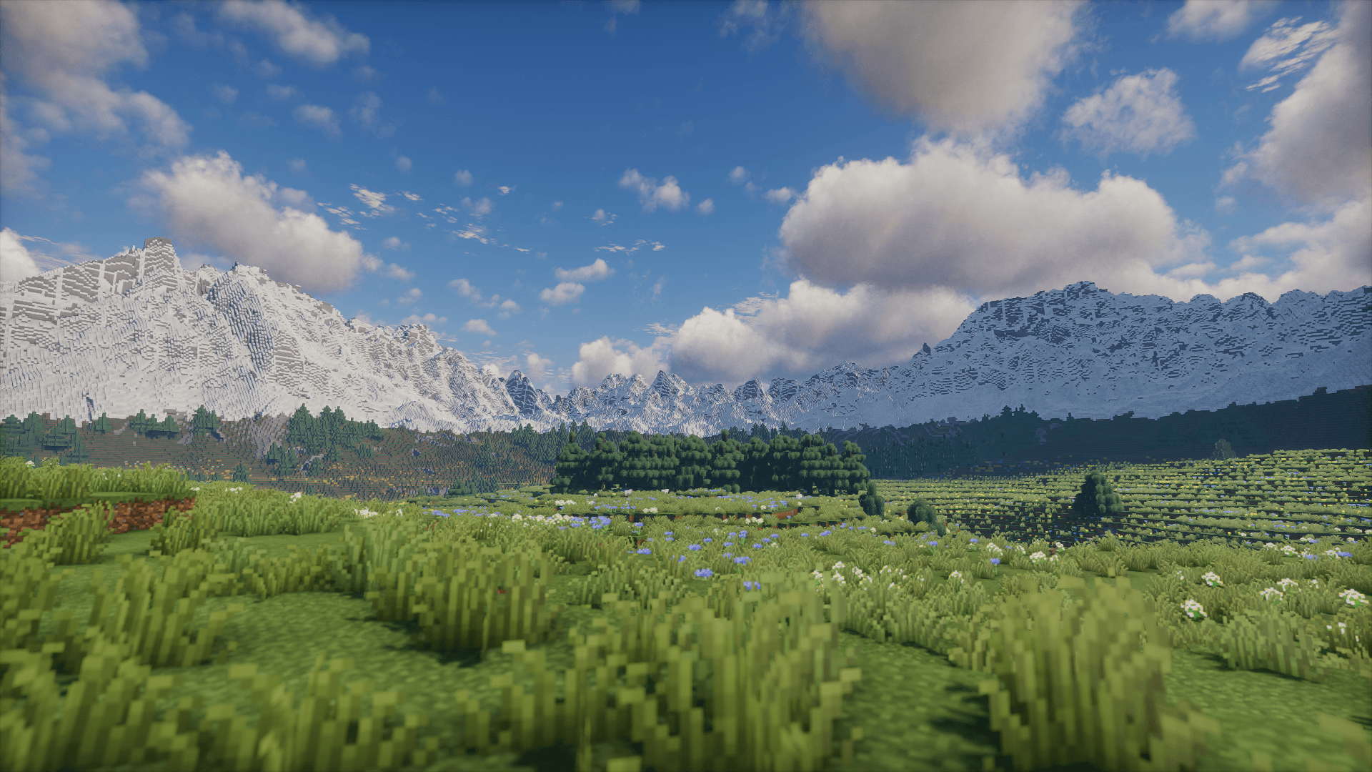 A wide mountain range, Photon Shaders