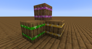 Some colored crystallized barrels