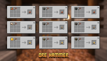 Recipes for raw ores