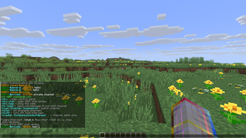 In-game chat with channels and commands