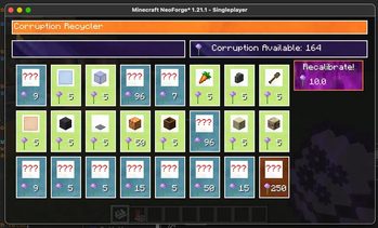 New Neoforge version GUi - Corruption Recycler