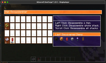 New Neoforge version GUi - Item Disassembler