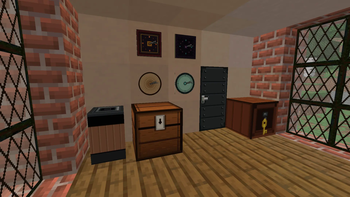 Cozy room with new decorative blocks
