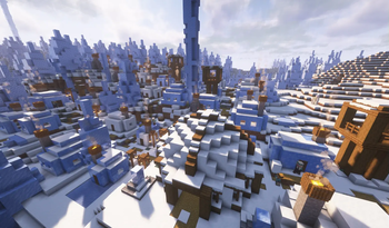 overhauled snowy village