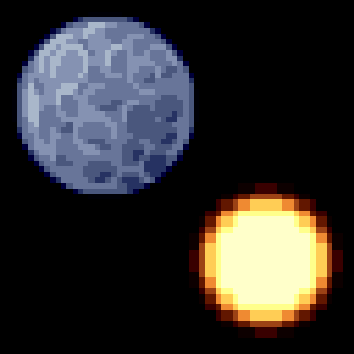 Rounded Sun & Moon
