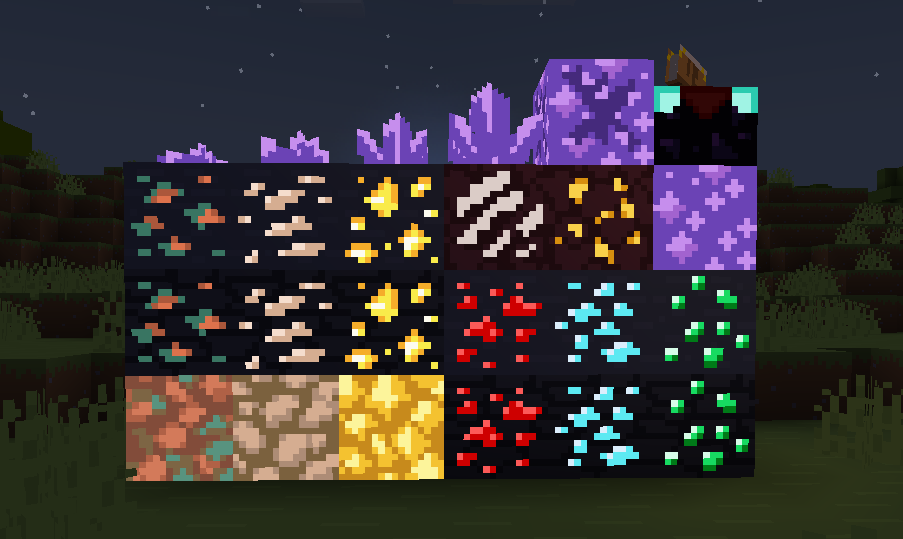 Emissive Blocks Included in this Resource Pack