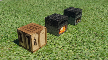 crafting and smelting blocks in free version