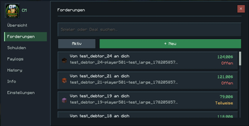 Deal overview screen