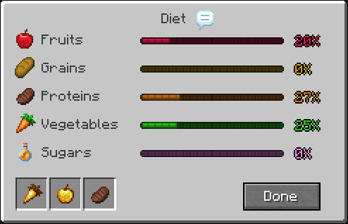 Bulking nutrition UI