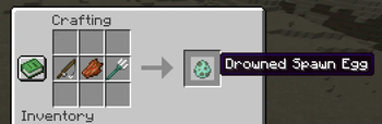 Drowned Spawn Egg Recipe